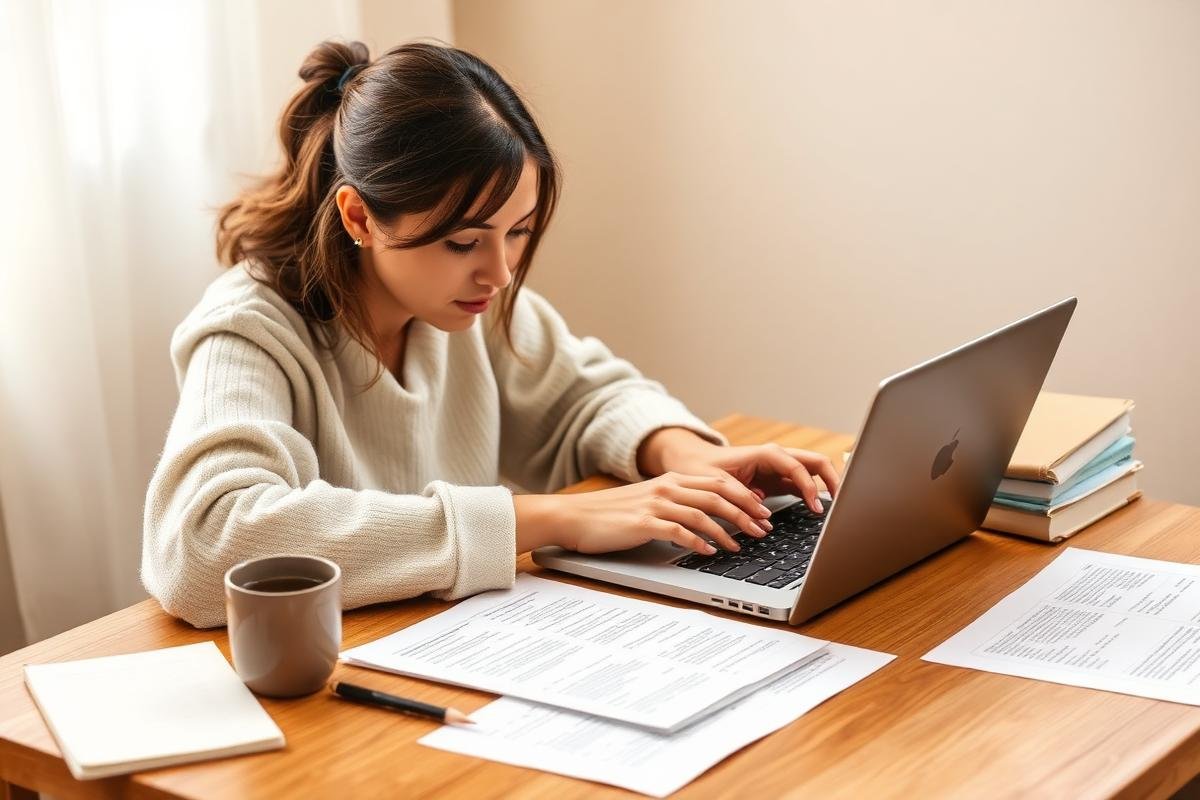 Persona adulta aprendiendo a usar su computadora